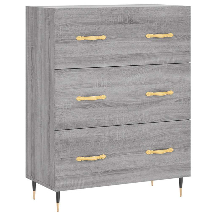 Dulap înalt, gri sonoma, 69,5x34x180 cm, lemn compozit WALTI