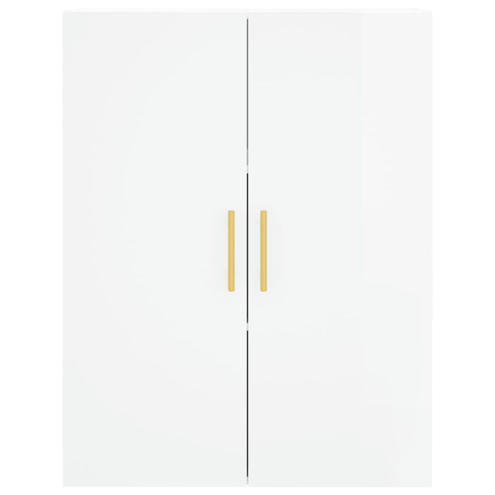 Dulap înalt, alb extralucios, 69,5x34x180 cm, lemn compozit WALTI