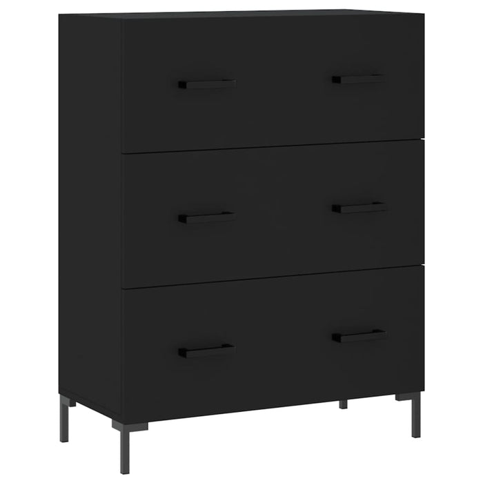 Dulap înalt, negru, 69,5x34x180 cm, lemn compozit WALTI