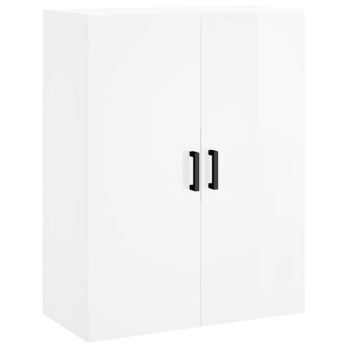 Dulap înalt, alb extralucios, 69,5x34x180 cm, lemn compozit WALTI