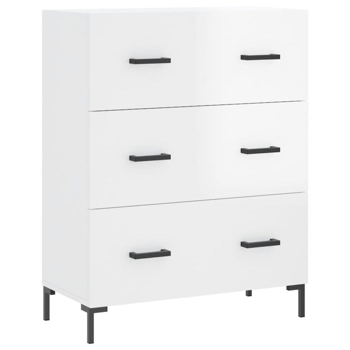 Dulap înalt, alb extralucios, 69,5x34x180 cm, lemn compozit WALTI
