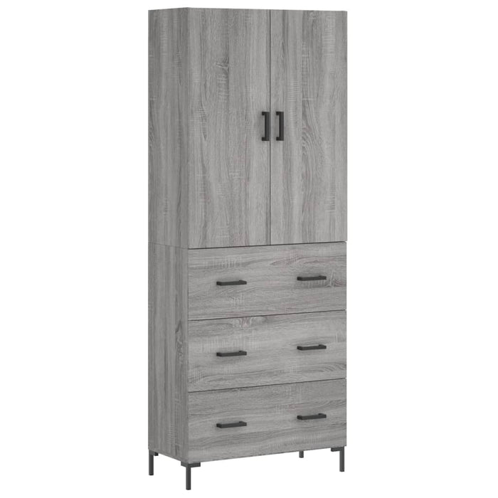 Dulap înalt, gri sonoma, 69,5x34x180 cm, lemn compozit WALTI