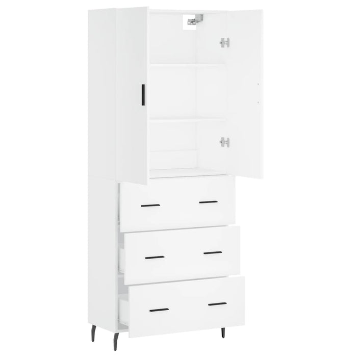 Dulap înalt, alb, 69,5x34x180 cm, lemn compozit - WALTI WALTI