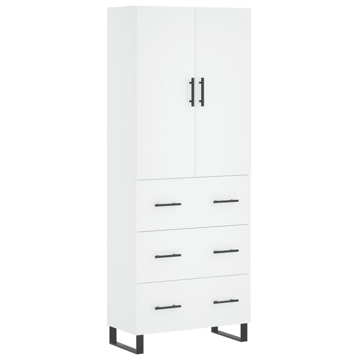Dulap înalt, alb, 69,5x34x180 cm, lemn compozit WALTI