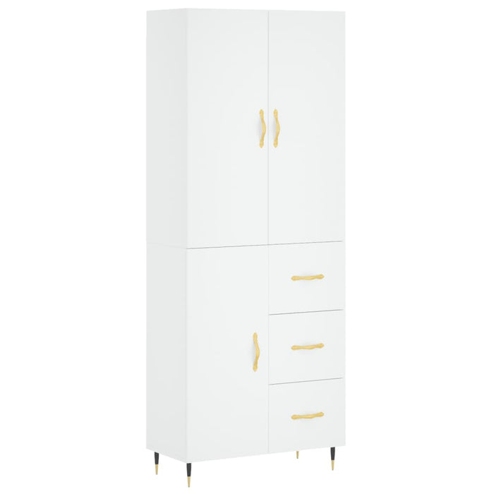 Dulap înalt, alb, 69,5x34x180 cm, lemn compozit WALTI