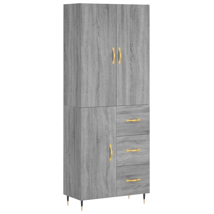 Dulap înalt, gri sonoma, 69,5x34x180 cm, lemn compozit - WALTI WALTI