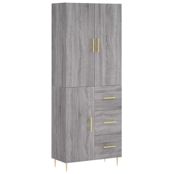 Dulap înalt, gri sonoma, 69,5x34x180 cm, lemn compozit WALTI