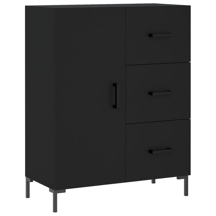 Dulap înalt, negru, 69,5x34x180 cm, lemn compozit WALTI
