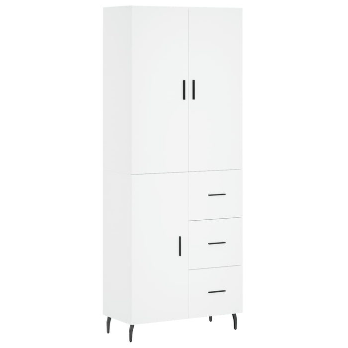 Dulap înalt, alb, 69,5x34x180 cm, lemn compozit WALTI