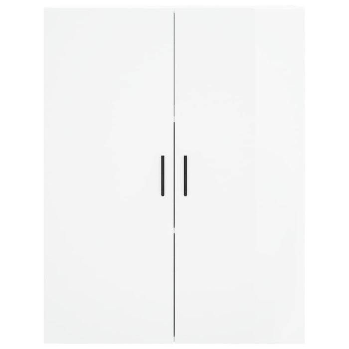 Dulap înalt, alb extralucios, 69,5x34x180 cm, lemn compozit WALTI
