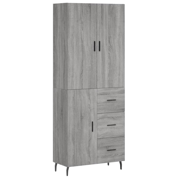 Dulap înalt, gri sonoma, 69,5x34x180 cm, lemn compozit - WALTI WALTI