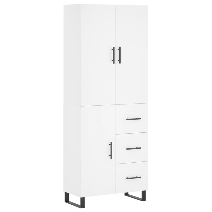 Dulap înalt, alb, 69,5x34x180 cm, lemn compozit WALTI