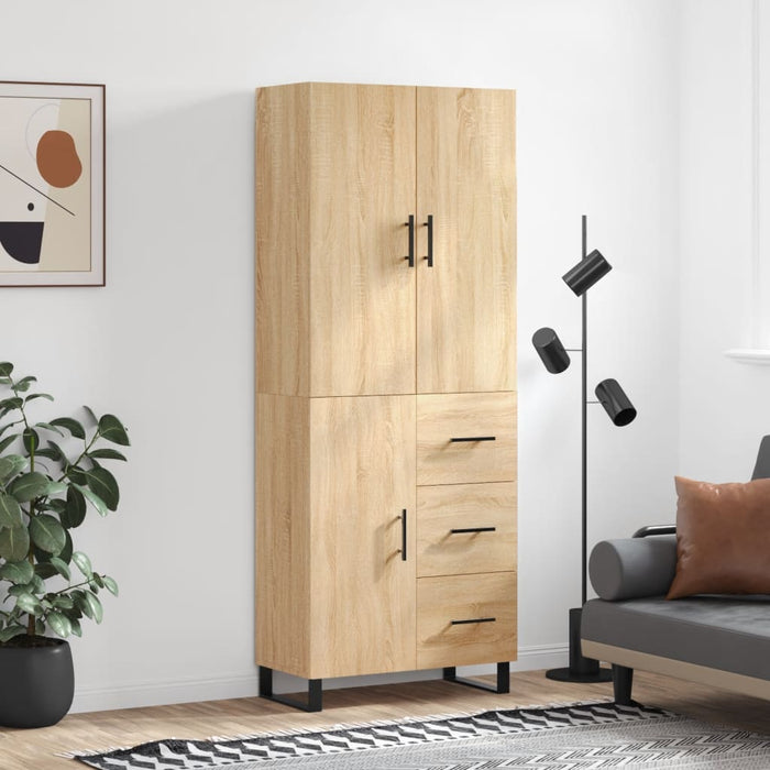 Dulap înalt, stejar sonoma, 69,5x34x180 cm, lemn compozit WALTI