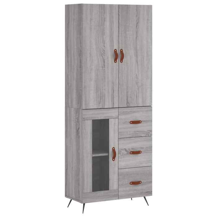 Dulap înalt, gri sonoma, 69,5x34x180 cm, lemn compozit - WALTI WALTI