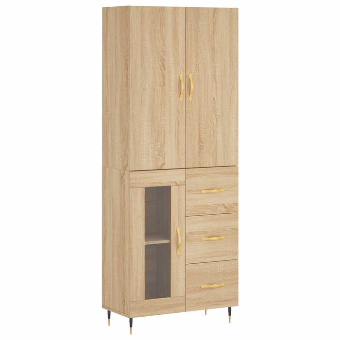 Dulap înalt, stejar sonoma, 69,5x34x180 cm, lemn compozit WALTI