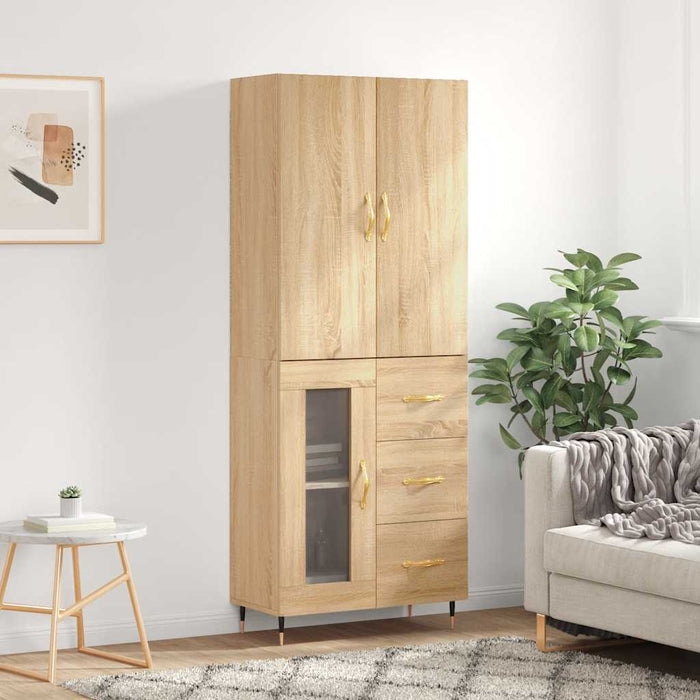 Dulap înalt, stejar sonoma, 69,5x34x180 cm, lemn compozit WALTI