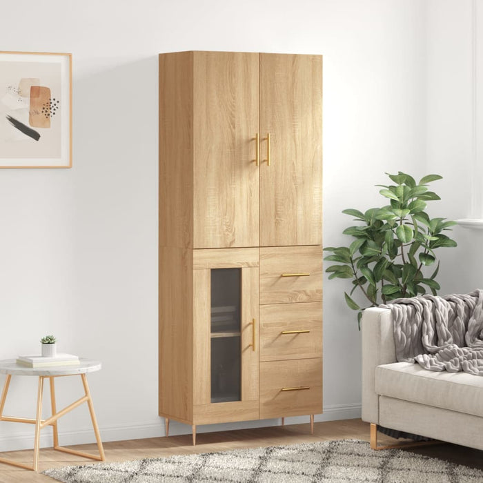 Dulap înalt, stejar sonoma, 69,5x34x180 cm, lemn compozit WALTI