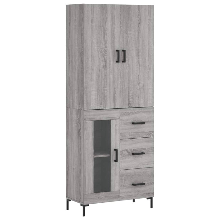 Dulap înalt, gri sonoma, 69,5x34x180 cm, lemn compozit WALTI