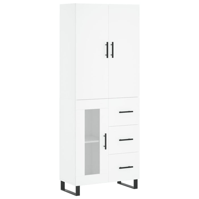Dulap înalt, alb, 69,5x34x180 cm, lemn compozit WALTI