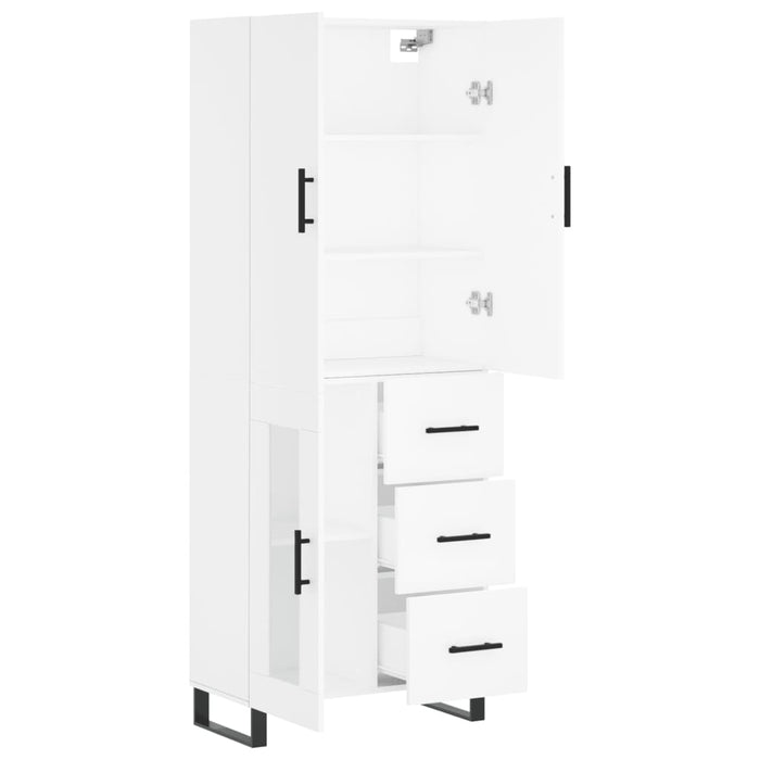 Dulap înalt, alb, 69,5x34x180 cm, lemn compozit WALTI