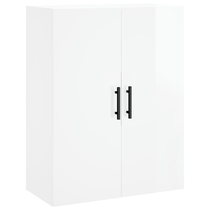 Dulap înalt, alb extralucios, 69,5x34x180 cm, lemn compozit WALTI