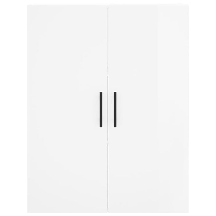 Dulap înalt, alb extralucios, 69,5x34x180 cm, lemn compozit WALTI