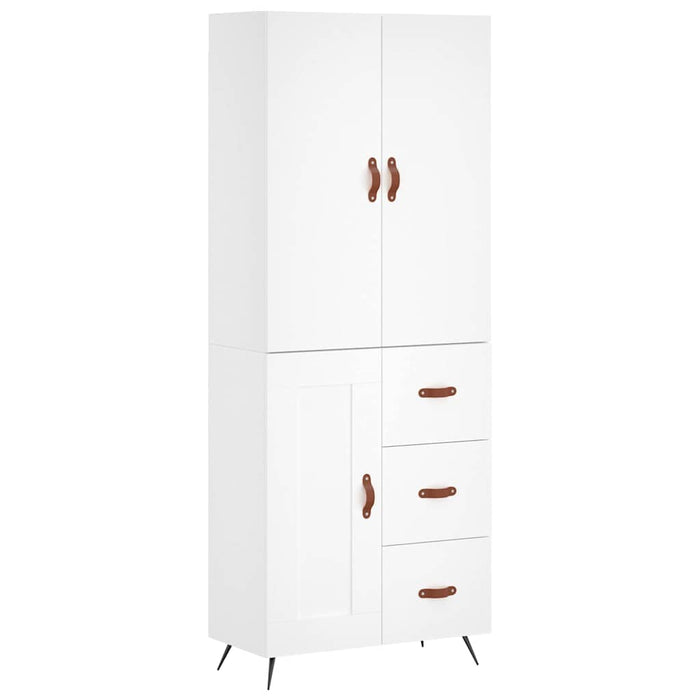 Dulap înalt, alb, 69,5x34x180 cm, lemn compozit WALTI