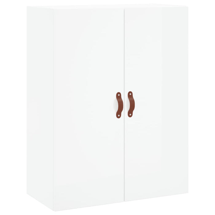 Dulap înalt, alb extralucios, 69,5x34x180 cm, lemn compozit WALTI