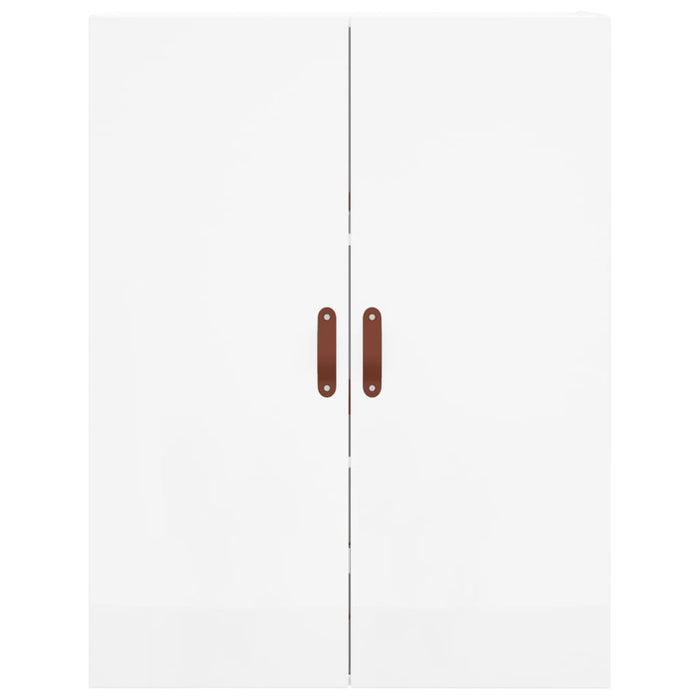 Dulap înalt, alb extralucios, 69,5x34x180 cm, lemn compozit WALTI