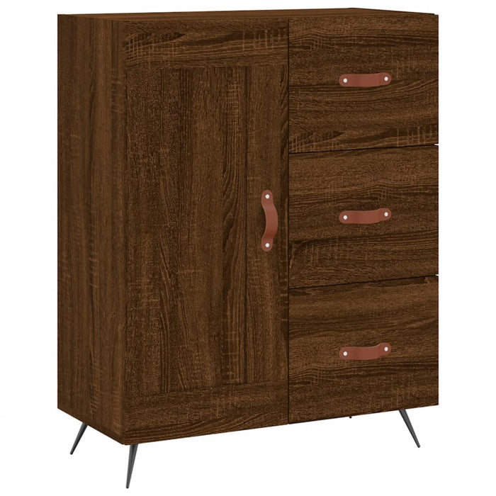 Dulap înalt, stejar maro, 69,5x34x180 cm, lemn compozit WALTI