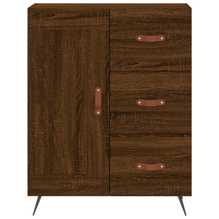 Dulap înalt, stejar maro, 69,5x34x180 cm, lemn compozit WALTI