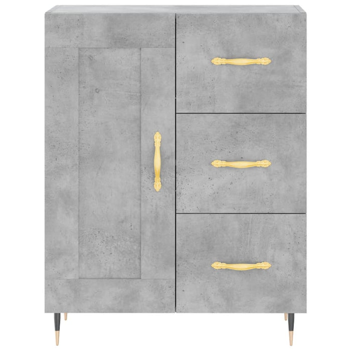 Dulap înalt, gri beton, 69,5x34x180, lemn compozit WALTI