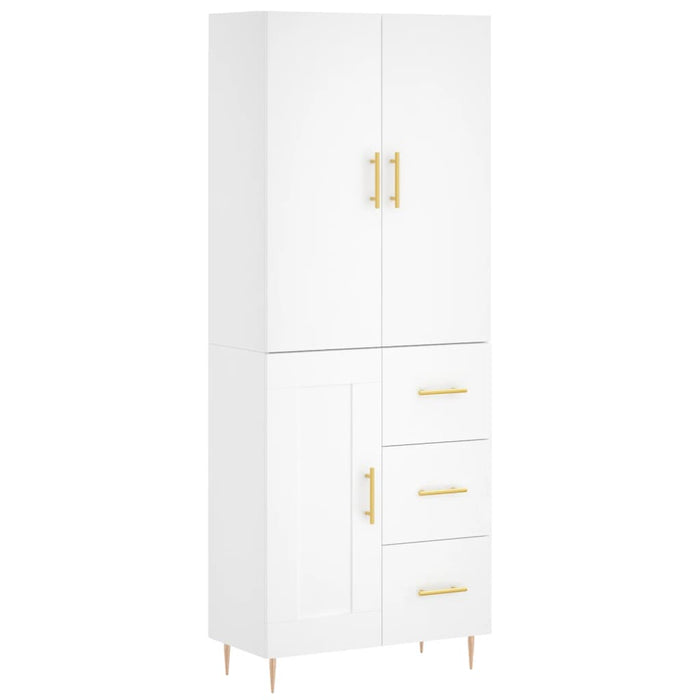 Dulap înalt, alb, 69,5x34x180 cm, lemn compozit WALTI