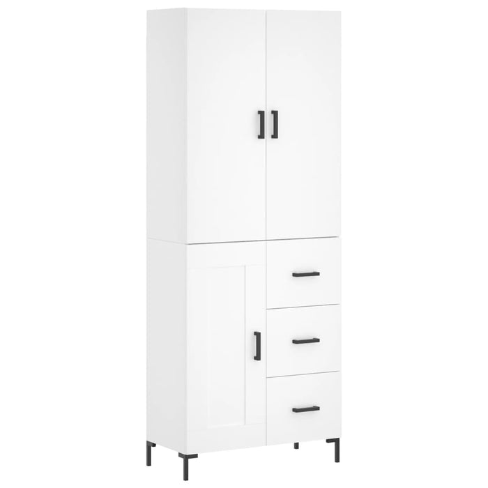 Dulap înalt, alb, 69,5x34x180 cm, lemn compozit - WALTI WALTI