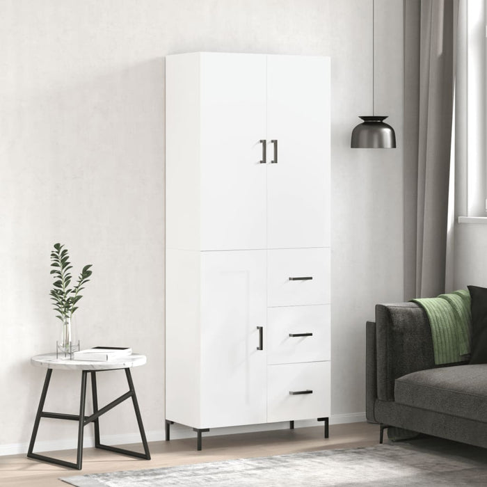 Dulap înalt, alb, 69,5x34x180 cm, lemn compozit - WALTI WALTI