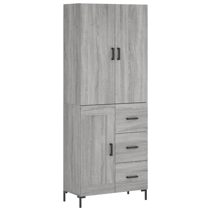Dulap înalt, gri sonoma, 69,5x34x180 cm, lemn compozit WALTI
