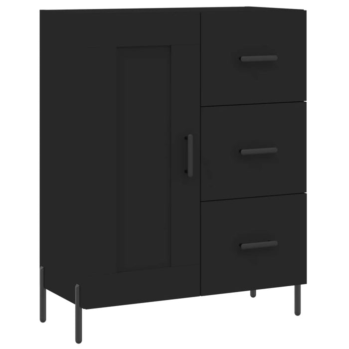 Dulap înalt, negru, 69,5x34x180 cm, lemn compozit WALTI