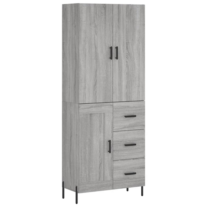 Dulap înalt, gri sonoma, 69,5x34x180 cm, lemn compozit WALTI