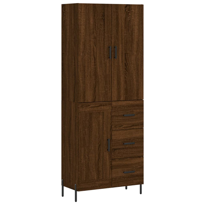 Dulap înalt, stejar maro, 69,5x34x180 cm, lemn compozit WALTI