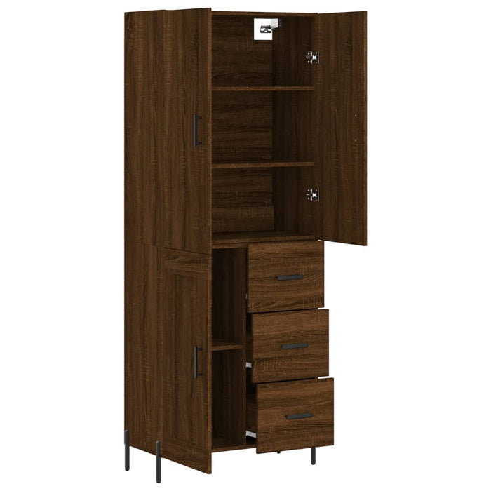 Dulap înalt, stejar maro, 69,5x34x180 cm, lemn compozit WALTI