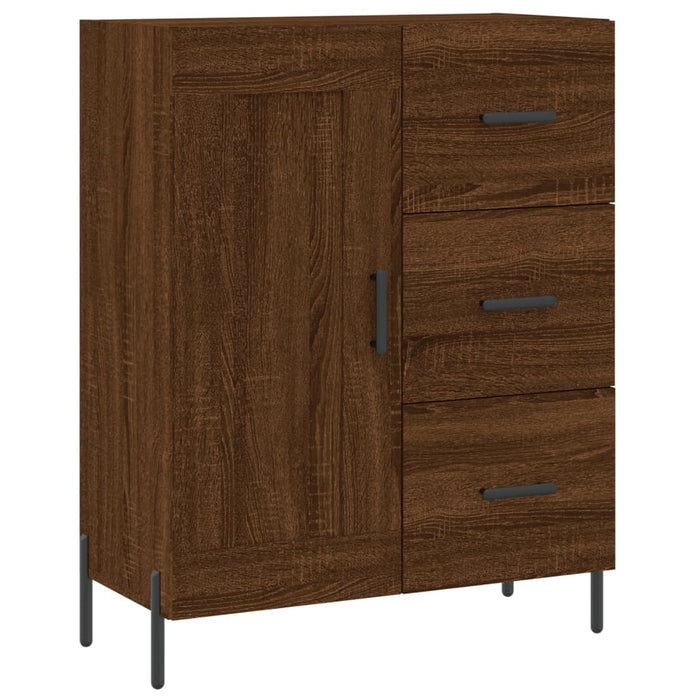 Dulap înalt, stejar maro, 69,5x34x180 cm, lemn compozit WALTI