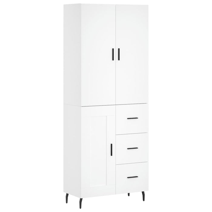 Dulap înalt, alb, 69,5x34x180 cm, lemn compozit WALTI