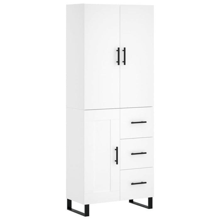 Dulap înalt, alb, 69,5x34x180 cm, lemn compozit WALTI