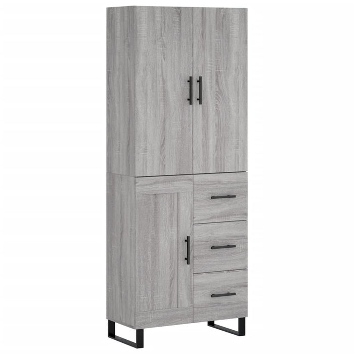Dulap înalt, gri sonoma, 69,5x34x180 cm, lemn compozit WALTI
