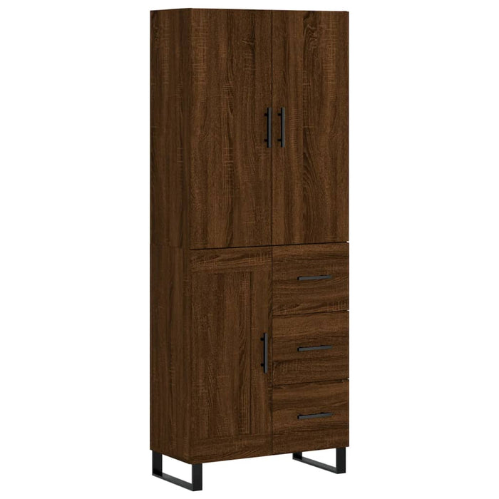 Dulap înalt, stejar maro, 69,5x34x180 cm, lemn compozit WALTI