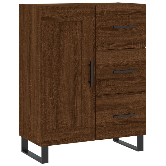 Dulap înalt, stejar maro, 69,5x34x180 cm, lemn compozit WALTI