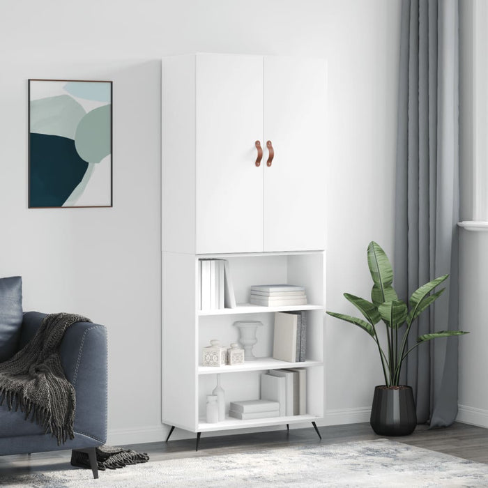 Dulap înalt, alb, 69,5x34x180 cm, lemn compozit - WALTI WALTI