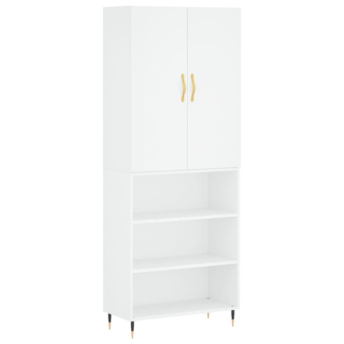 Dulap înalt, alb, 69,5x34x180 cm, lemn compozit WALTI