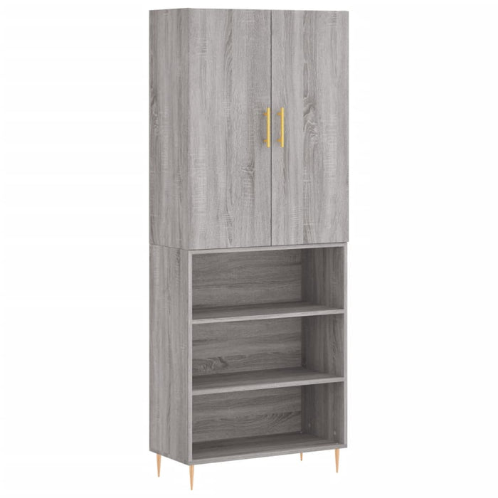 Dulap înalt, gri sonoma, 69,5x34x180 cm, lemn compozit - WALTI WALTI