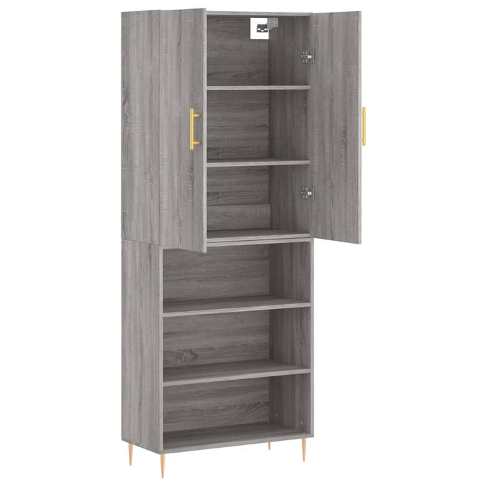 Dulap înalt, gri sonoma, 69,5x34x180 cm, lemn compozit - WALTI WALTI